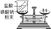 装置中将盐酸与碳酸钠混合,反应停止后,天平不平衡,说明该反应不符合